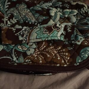 Vera Bradley Teal and Brown Floral Quilted Bag